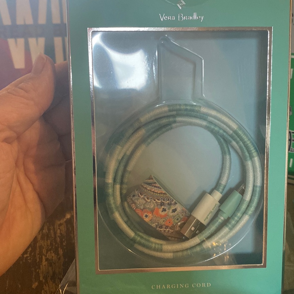 Vera Bradley charging cord citrus paisley 5 foot long cord